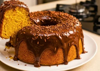 Bolo de Cenoura Com Cobertura de Chocolate