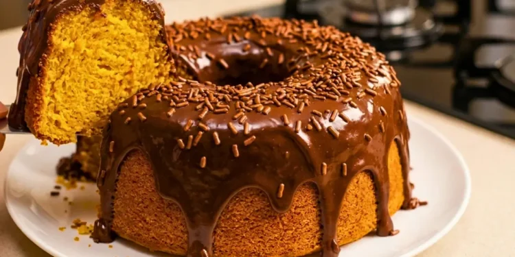 Bolo de Cenoura Com Cobertura de Chocolate